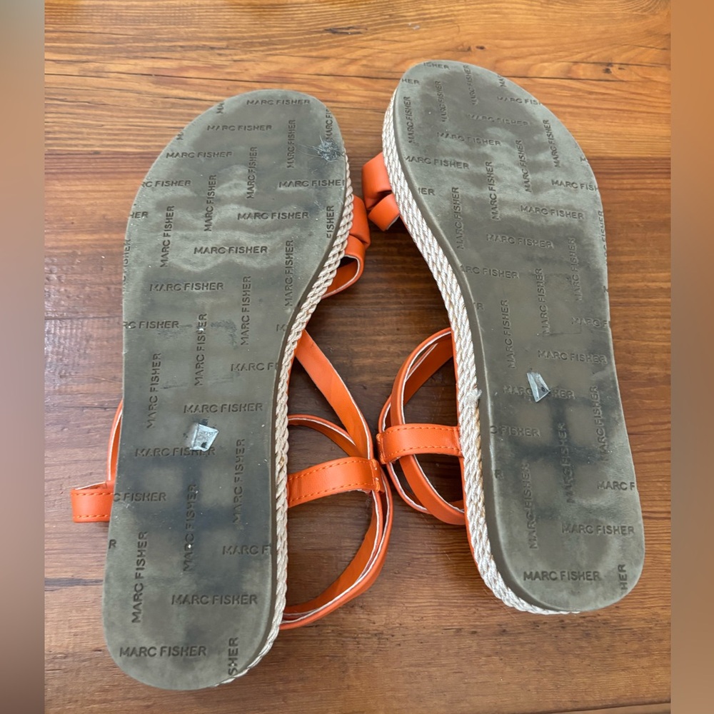 Marc Fisher orange sandals - Picture 3 of 3